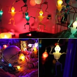 Quntis 11.5ft 20 LEDS Halloween Ghost Lights, Halloween Decoration String Lights For Bedroom, Battery Operated Halloween… -Garden Supply Store 51b5f4PVU5L