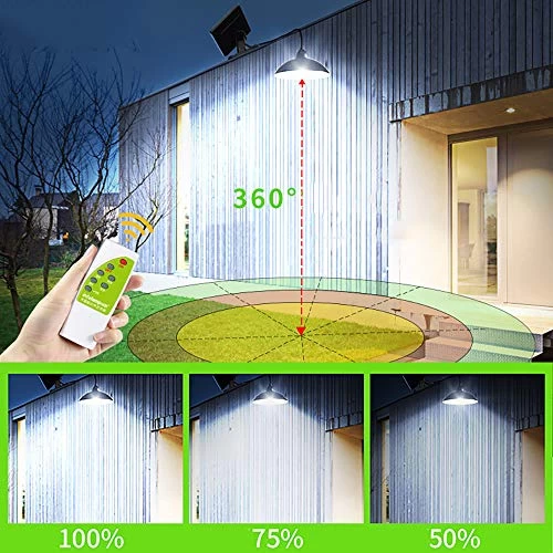 Hanging Pendant Solar Lights, ALLOMN Solar Powered Shed Light Remote Control 3M Cable Outdoor Courtyard Garden Corridor… 2 Hanging Pendant Solar Lights, ALLOMN Solar Powered Shed Light Remote Control 3M Cable Outdoor Courtyard Garden Corridor… - Image 2