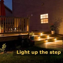 Solar Deck Lights Outdoor, 16 Pcs Solar Step LED Waterproof Lighting For Outdoor Deck, Patio, Stair, Yard, Path And… -Garden Supply Store 51b9JR09MXL