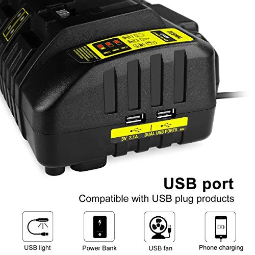 Energup DCB104 Replacement Charger For Dewalt 12V/Dewalt 20V Max 4-Port Li-Ion Fast Charger DCB102 DCB102BP DCB104… 3 Energup DCB104 Replacement Charger For Dewalt 12V/Dewalt 20V Max 4-Port Li-Ion Fast Charger DCB102 DCB102BP DCB104… - Image 3