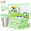 Green Bin Bags,Biodegradable Organic Garbage Bags 5 Litres Small Trash Bags For Kitchen,40x45cm