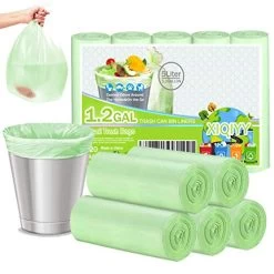 Green Bin Bags,Biodegradable Organic Garbage Bags 5 Litres Small Trash Bags For Kitchen,40x45cm