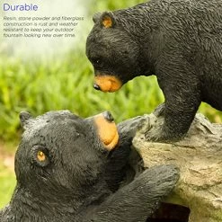 Alpine TZL178 Mom And Bear Cub Climbing Waterfall Fountain With LED Lights, 36″ Tall -Garden Supply Store 51cMXeOd7uL