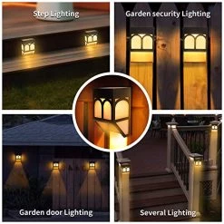 Solar Lights Outdoor Solar Garden Lights Fence Lights Waterproof Outdoor Wall Christmas Decoration White Light/Color… -Garden Supply Store 51cXF8jlBoL