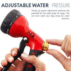 Nifty Grower Heavy-Duty Metal Garden Hose Nozzle – Water Hose Nozzle With 8 Adjustable Watering Patterns -Garden Supply Store 51cyBKMrwkL