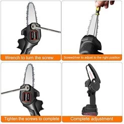 Mini Cordless Chainsaw,4 Inch 24V Electric Chain Saw With Brushless Motor,Hand-held Protable Mini Chain Saw,Rechargeable… -Garden Supply Store 51dNSYQ8ZXL