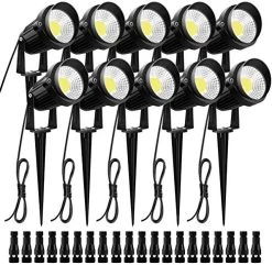 ZUCKEO 10W Landscape Lighting 5500K Daywhite 12V 24V Low Voltage LED Landscape Lighting IP66 Waterproof Landscaping…