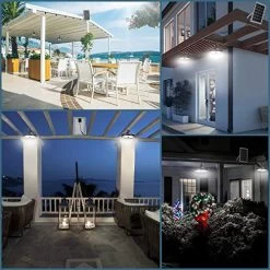 JACKYLED Motion Sensor Dual Head Solar Pendant Lights, 4 Modes Waterproof Shed Lights Indoor Outdoor Use, Remote & 16… -Garden Supply Store 51dOQZ3BVEL