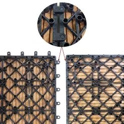 Deck Tiles, Interlocking Patio Flooring Deck Tiles, Indoor Outdoor Deck And Patio Flooring Wood-Plastic Material… -Garden Supply Store 51dgvxsPtNL