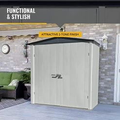 Spacemaker Designed By Arrow Sheds 6′ X 3′ X 6′ Compact Outdoor Metal Backyard, Patio, And Garden Shed Kit -Garden Supply Store 51dhzvtPLzL