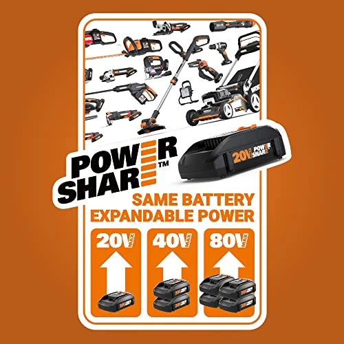 WORX Air 20V Multi-Purpose Blower/Sweeper/Cleaner 20V Battery Powershare Platform, With Accessories-WG545.1 2 WORX Air 20V Multi-Purpose Blower/Sweeper/Cleaner 20V Battery Powershare Platform, With Accessories-WG545.1 - Image 2