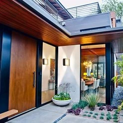 JUNOLUX Contemporary Wall Sconce Fixture With LED Lighting, Exterior Wall Mount Lamps For Garden, IP65 Waterproof… -Garden Supply Store 51eYjQfrn6L