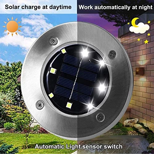 Solar Lights For Landscape Outdoor Garden, VASLON 8 LED Solar Ground Lights Bright IP65 Waterproof Backyard Landscape… 6 Solar Lights For Landscape Outdoor Garden, VASLON 8 LED Solar Ground Lights Bright IP65 Waterproof Backyard Landscape… - Image 6