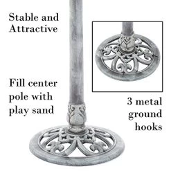 Pure Garden 50-LG1073 Antique Bird Bath-Weather Resistant Resin Birdbath With Vintage Scroll Design, 3 Ground Stakes For… -Garden Supply Store 51fJi8FMURL