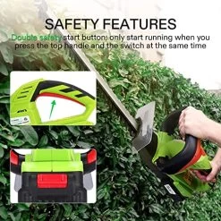 VIVOSUN Cordless Hedge Trimmer, 20-inch Dual-Action Laser Blade, 3/5” Cutting Capacity, 1400 RPM, 20V 2000mAh Li-ion… -Garden Supply Store 51fV9sOw2XL