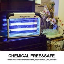 Electric Bug Zapper, 2800V Powerful Flying Insect Mosquito Killer W/ 20W Blue Light Attract, Plug-in Pest Control… -Garden Supply Store 51fjudxrEFL