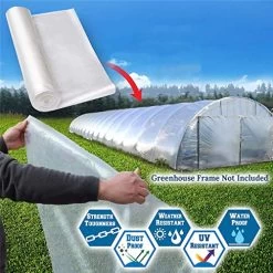 Greenhouse Plastic Film Transparent Polyethylene Cover Uv Resistant, 18 M Wide (59 Ft) -Garden Supply Store 51fpT0r7raL