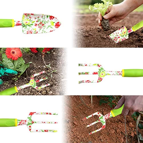 Vanow Gardening Tool Set, 5 PCS Heavy Duty Aluminum Gardening Hand Tools Kit, Floral Print Gardening Gifts For Women… 5 Vanow Gardening Tool Set, 5 PCS Heavy Duty Aluminum Gardening Hand Tools Kit, Floral Print Gardening Gifts For Women… - Image 5