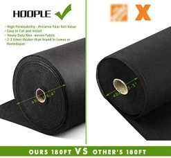 Hoople Premium Pro Garden Weed Barrier Landscape Fabric. Durable & Heavy-Duty Weed Block Gardening Mat Easy Setup… -Garden Supply Store 51h7sW2BHELL
