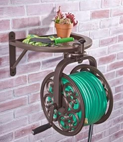 Liberty Garden 710 Navigator Rotating Garden Hose Reel, 125-Feet, Bronze -Garden Supply Store 51hQoMoQpXL