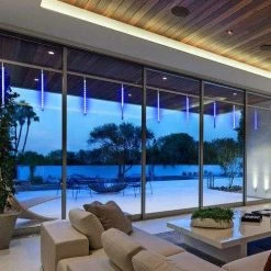 TianNorth Meteor Shower Lights,8 Ultra Bright LED Waterproof Cicle Raindrop Lights 19.68 Inches Tubes For Christmas,Tree… -Garden Supply Store 51iPepqW2HL