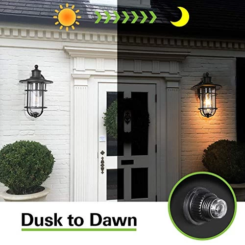 Outdoor Wall Light Fixture With Dusk To Dawn Photocell, Anti-Rust Waterproof Wall Lamp, Matte Black Wall Sconce With… 3 Outdoor Wall Light Fixture With Dusk To Dawn Photocell, Anti-Rust Waterproof Wall Lamp, Matte Black Wall Sconce With… - Image 3