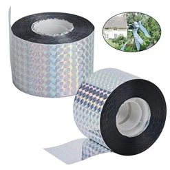 INTVN Bird Repellent Scare Tape Pest Control Bird Deterrent Reflective Double Sided Tape For Garden Farm 2 Pack