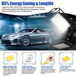 Led Garage Light 2 Pack 80W Aluminum Garage Lights 6000K Garage Light 8000lm Adjustable Four Leaf Garage Lighting… -Garden Supply Store 51jLXW52BEZL