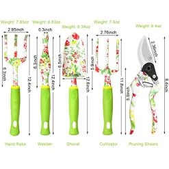 Vanow Gardening Tool Set, 5 PCS Heavy Duty Aluminum Gardening Hand Tools Kit, Floral Print Gardening Gifts For Women… 12 Vanow Gardening Tool Set, 5 PCS Heavy Duty Aluminum Gardening Hand Tools Kit, Floral Print Gardening Gifts For Women… -Garden Supply Store 51kFzR2FLrL