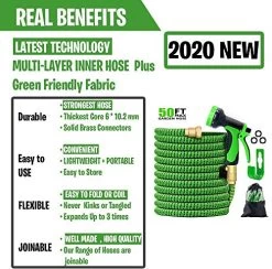 Garden Hose Expandable 50FT Water Hose- Superior Strength 3750D/ Triple-Layers Latex/ 10 Function Spray Nozzle/ Upgraded… -Garden Supply Store 51kHEIYqCuL