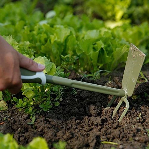 Garden Hoe And Cultivator Hand Tiller Tool, Anti-Rust Carbon Steel Hand Digger For Loosening Soil & Weeding & Digging… 7 Garden Hoe And Cultivator Hand Tiller Tool, Anti-Rust Carbon Steel Hand Digger For Loosening Soil & Weeding & Digging… - Image 7