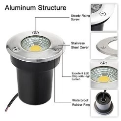 ZUCKEO Low Voltage Landscape Lights LED Well Lights 3W 12V-24V In Ground Lights IP67 Waterproof Low Voltage Landscape… -Garden Supply Store 51kpP96W3FL