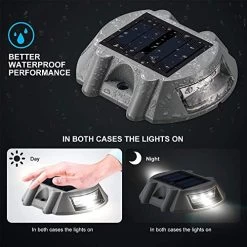 Solar Dock Light Waterproof Cast Aluminum Solar Deck Light 6LED Auto On/Off Security Warning Light For Driveway Path… -Garden Supply Store 51lA7G12BSAL