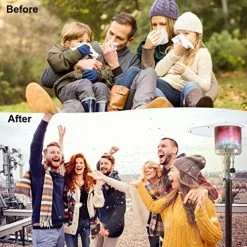 Patio Heater Tall Hammered Finish Garden Outdoor Heater Propane Standing LP Gas Steel W/Accessories -Garden Supply Store 51lHRVWL9FL