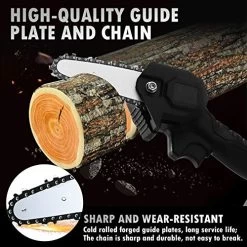 Joyhoop Mini Chainsaw 4-Inch Cordless Electric Protable Chainsaw With Brushless Motor, Ever Battery-Powered Wood Cutter… -Garden Supply Store 51lOdYHYuyL 1