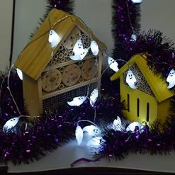 ILLUMINEW 25 LED Halloween White Ghost String Lights, 8 Modes Fairy String Lights, Battery Operated Halloween Lights… -Garden Supply Store 51lSGYLXWEL