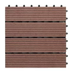 Yardwe Composite Decking Boards Wood Plastic Interlocking Flooring Tiles Water Resistant Patio Pavers For Outdoor Patio… -Garden Supply Store 51lVmu CGOL