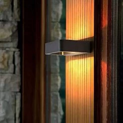 JUNOLUX Contemporary Wall Sconce Fixture With LED Lighting, Exterior Wall Mount Lamps For Garden, IP65 Waterproof… -Garden Supply Store 51loorcEcpL