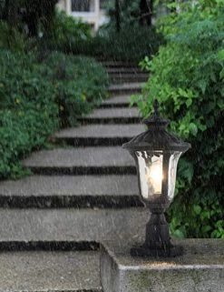 GYDZ Outdoor Pillar Lights, Outdoor Post Light With Pier Mount Adapter, Vintage Post Lamp In Matte Black Finish With… -Garden Supply Store 51m6qE1dU L