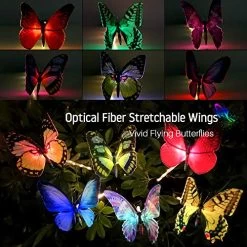 Solar Butterfly Lights, Qualife Solar Decoration Lights Outdoor, Garden Housewarming Gifts For Women Mom, Solar Powered… -Garden Supply Store 51m9Xc0FtDL