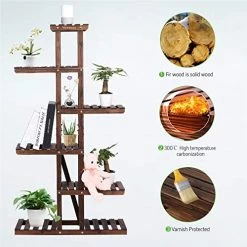 VIVOSUN Plant Stand 6 Tiers 12 Potted Indoor Plant Shelf, Tiered Wooden Flower Holder Ladder Plant Rack For Garden… -Garden Supply Store 51mGZJ2BPISL
