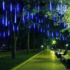 Winkeyes LED Meteor Shower Lights 30cm 8 Tubes 192 LED String Lights Waterproof Double-Sided SMD Lamp Beads Curtain…