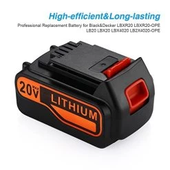 Powerextra 6.0Ah 20V MAX Replacement Lithium Battery For Black & Decker LBXR20 LBX20 LST220 LBXR20-OPE LB20 LBX20… 10 Powerextra 6.0Ah 20V MAX Replacement Lithium Battery For Black & Decker LBXR20 LBX20 LST220 LBXR20-OPE LB20 LBX20… -Garden Supply Store 51mrS8sgGUL