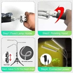 Abonnylv Grow Light Floor LED Grow Light With Stand, Tri-Head Sunlike Full Spectrum 150W 330 LEDs Plant Light For Indoor… -Garden Supply Store 51nXX4kTV7L