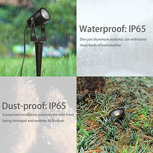 Landscape Lighting, ALOVECO LED Garden Lights 12V Low Voltage Outdoor Spotlights IP65 Waterproof With Spike Pathway… 4 Landscape Lighting, ALOVECO LED Garden Lights 12V Low Voltage Outdoor Spotlights IP65 Waterproof With Spike Pathway… - Image 4