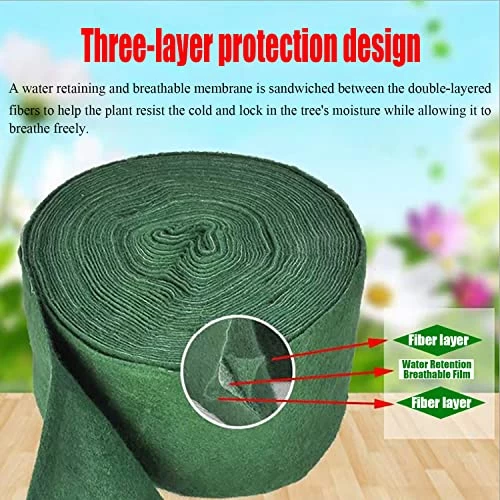 Tree Protector Wrap,Warm Frost Cloth Fruit Plants Bandage Roll Packing For Warm Keeping Moisturizing,Nutrient Protection Wrap During Plant Transplanting (1Pcs) 3 Tree Protector Wrap,Warm Frost Cloth Fruit Plants Bandage Roll Packing For Warm Keeping Moisturizing,Nutrient Protection Wrap During Plant Transplanting (1Pcs) - Image 3