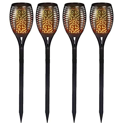 BIGTREE 4pk Solar Light Pathway Outdoor Tiki Torch Stake Walkway LED Flickering Flame 1 BIGTREE 4pk Solar Light Pathway Outdoor Tiki Torch Stake Walkway LED Flickering Flame