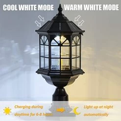 GYDZ Outdoor Solar Post Light Fixture Solar Pier Light Outdoor Solar Pillar Column Light For Garden, Front Door,Vintage… 10 GYDZ Outdoor Solar Post Light Fixture Solar Pier Light Outdoor Solar Pillar Column Light For Garden, Front Door,Vintage… -Garden Supply Store 51oiYvwcwEL
