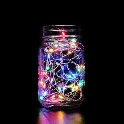 Solar Mason Jar Lights, BizoeRade Solar Powered 20 LED Fairy Firefly String Lights(6 Lid Lights And 6 Hangers Included… -Garden Supply Store 51orWR54qsL