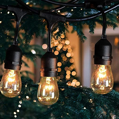 Outdoor String Lights 48Ft With 18 Waterproof Edison Bulbs Yard Lights Connectable Hanging Lights Decorative Café Garden… 1 Outdoor String Lights 48Ft With 18 Waterproof Edison Bulbs Yard Lights Connectable Hanging Lights Decorative Café Garden…